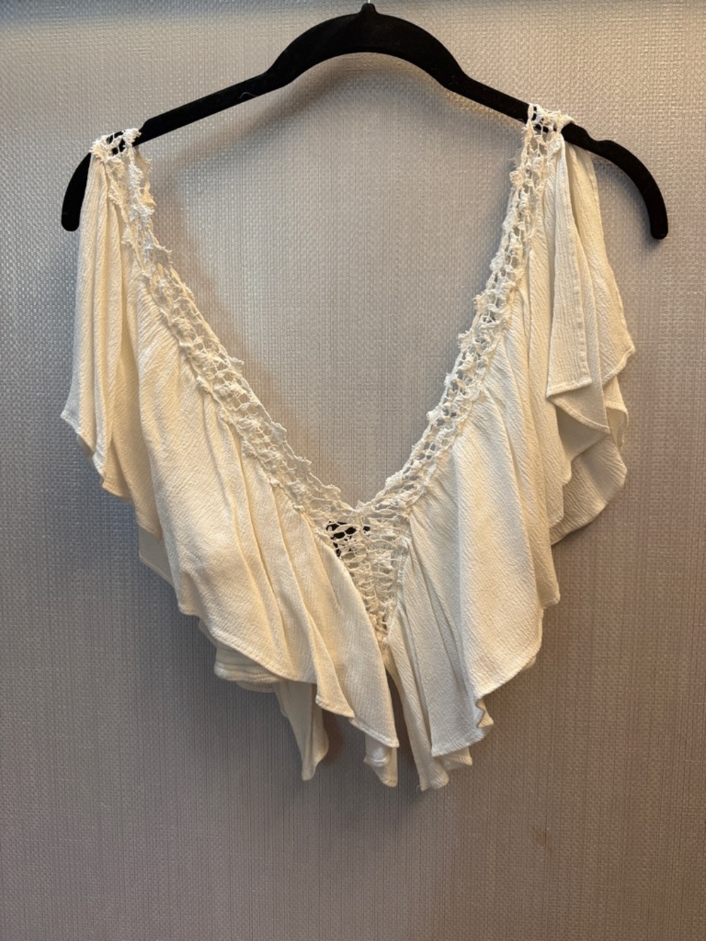 Lulu's Lulus Saturday in the Park Boho Lace Crop Top - Off-White